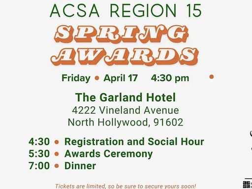 Get ready to celebrate our amazing Region 15 administrators at the ACSA Spring Awards - it's going to be a blast!