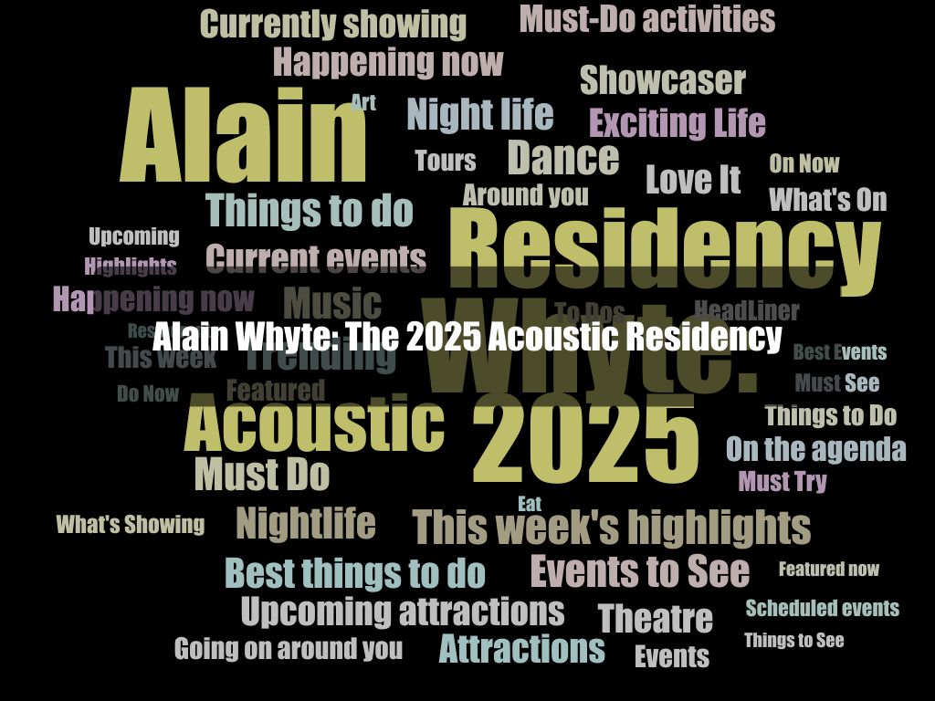 Alain Whyte: The 2025 Acoustic Residency 1