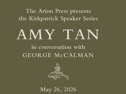 Arion Press is proud to present award-winning author Amy Tan as the first Kirkpatrick Speaker of 2026.