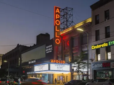While the Apollo's main stage is under construction, programming continues...