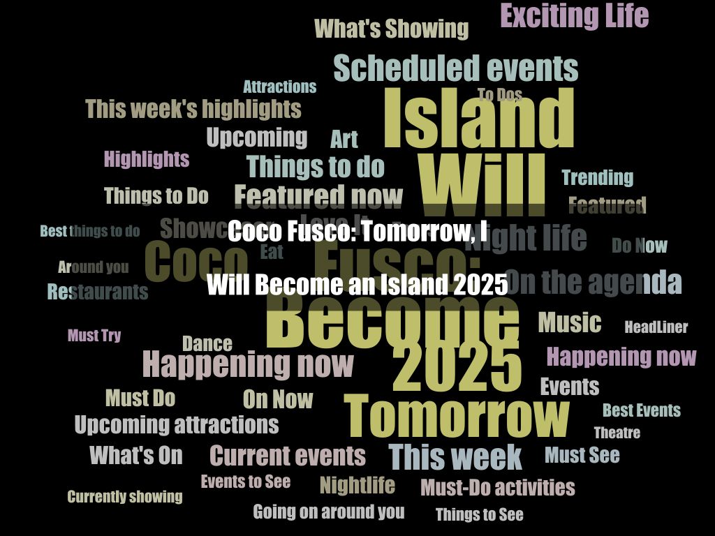 Coco Fusco: Tomorrow, I Will Become an Island 2025 1