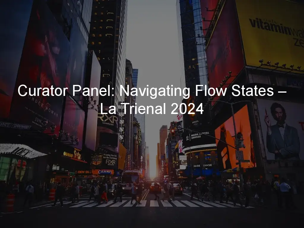 Curator Panel: Navigating Flow States – La Trienal 2024 1