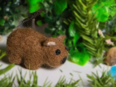 Create a little soft sculpture creature using needle felting techniques with artist Kathy Holowko. U...