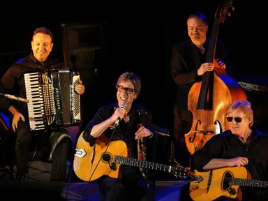 Legendary Guitarist Hank Marvin with fellow virtuoso musicians Nunzio Mondia (accordion) Gary Taylor (rhythm guitar) and Pete Jeavons (double bass) will be performing in Adelaide,