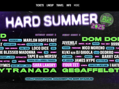 Kaytranada headlines opening day of the HARD Summer Music Festival...