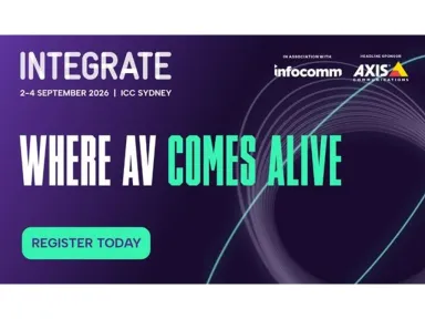 Integrate 2026 returns to ICC Sydney, 2 – 4 September. For three days, the full ANZ AV ecosystem comes together to explore what’s next, go hands-on with emerging technology, and reconnect with the people shaping