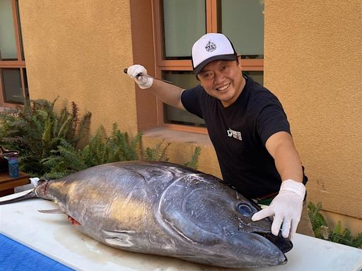Watch in awe as our master chefs expertly break down an entire bluefin tuna right before your eyes.