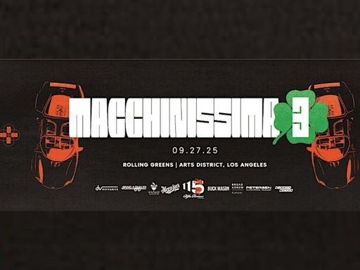 Returning to Los Angeles this fall, Macchinissima III continues to redefine what a car event can be.