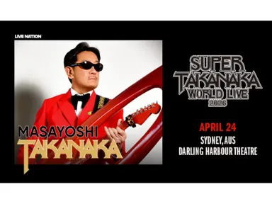  Legendary guitarist Masayoshi Takanaka is bringing his first-ever world tour, SUPER TAKANAKA WORLD LIVE 2026, to Australia and New Zealand this April. Following the sold-out success of his Los Angeles performances earlier this year,