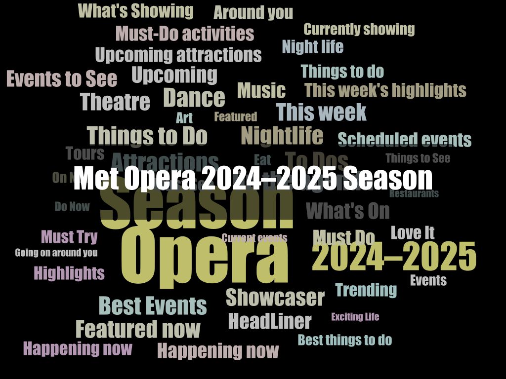 Met Opera 2024–2025 Season 1