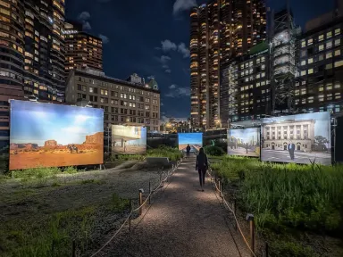 Learn about the power of community and democracy at this outdoor display, just south of the UN in Manhattan.