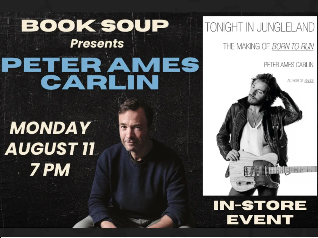Peter Ames Carlin, in conversation with Michael Walker, discusses & signs Tonight in Jungleland: The Making of Born to Run 2025 1