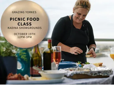 Join Emily from Grazing Yorkes for an engaging and delightful picnic food-making class, where you&#39;ll learn how to prepare dishes perfect for any outdoor gathering