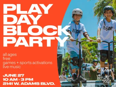The LA84 Foundation will host its&nbsp; free Play Day Block...