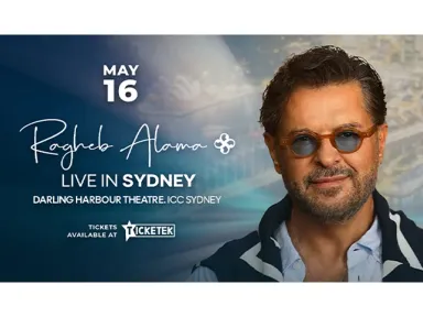 Experience an unforgettable night of music as legendary Arabic superstar Ragheb Alama takes the stage live in Sydney on 16 May at Darling Harbour Theatre, ICC Sydney. Known for his timeless hits, charismatic stage presence,