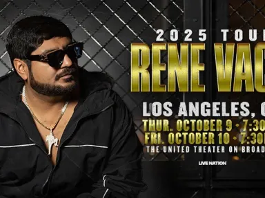 Comedian Rene Vaca plays the United Theater on Broadway....