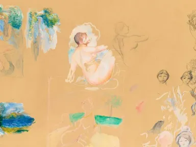 While Renoir's drawings, watercolors and pastels are far less widely...
