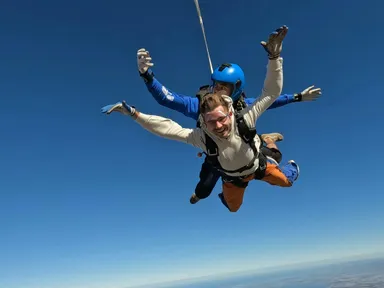 Skydive over Mount Gambier with stunning views of the blue lake and surrounding forrests.