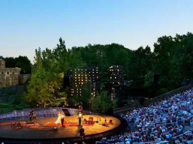 After a summer on the road while the Delacorte Theater...