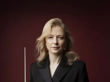 Celebrated for “her energetic, athletic conducting style, favoring big gestures...