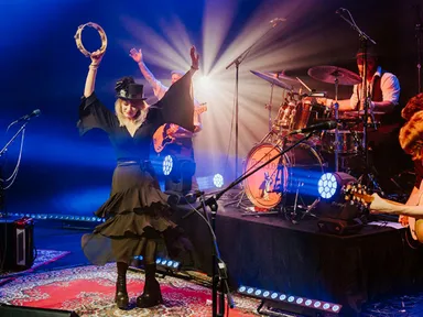 10 years ago, a psychic predicted she would wear a top hat. Now, as Stevie Nicks in a Fleetwood Mac Tribute Act, it all makes