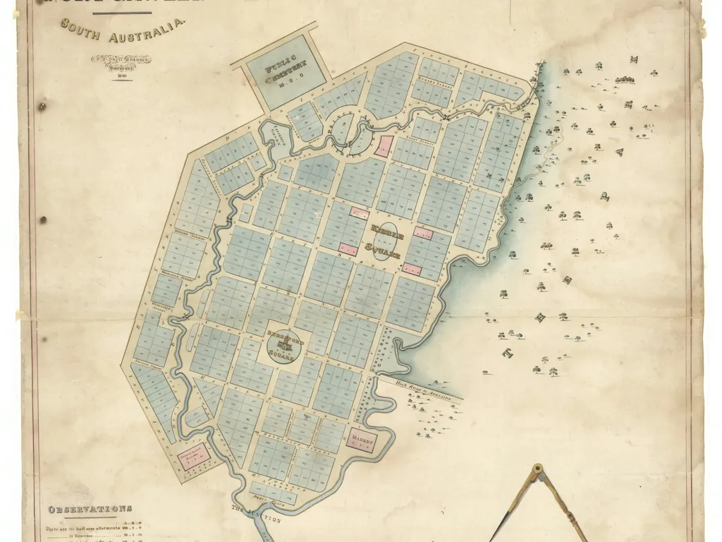 The Town of Port Gawler Map, 1840 2023 1