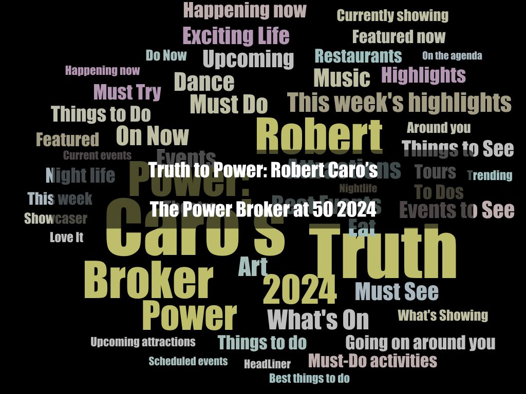 Truth to Power: Robert Caro’s The Power Broker at 50 2024 1