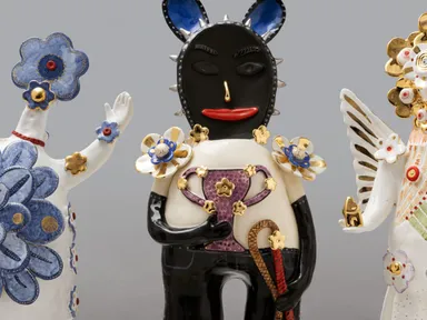 In&nbsp;Deities of Daily Needs, Vipoo Srivilasa’s playful, spirited collection of ceramic figurines ...